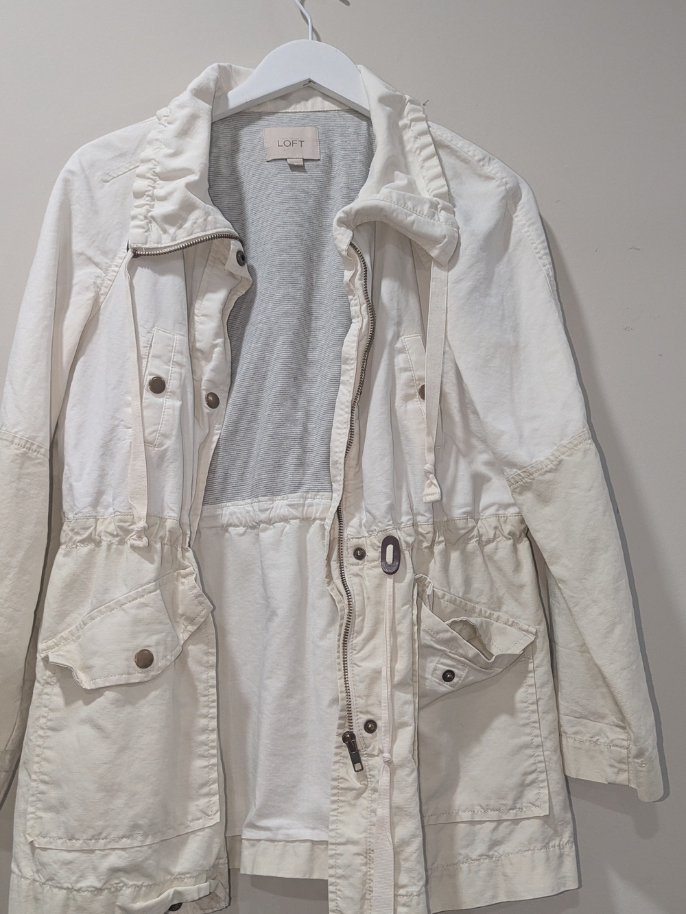 LOFT Women's Cream Anorak Utility Jacket